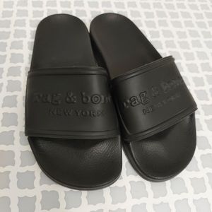 Rag & Bone Black Pool Slides